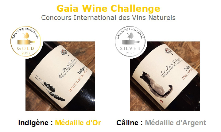 Deux médailles au Gaia Wine Challenge