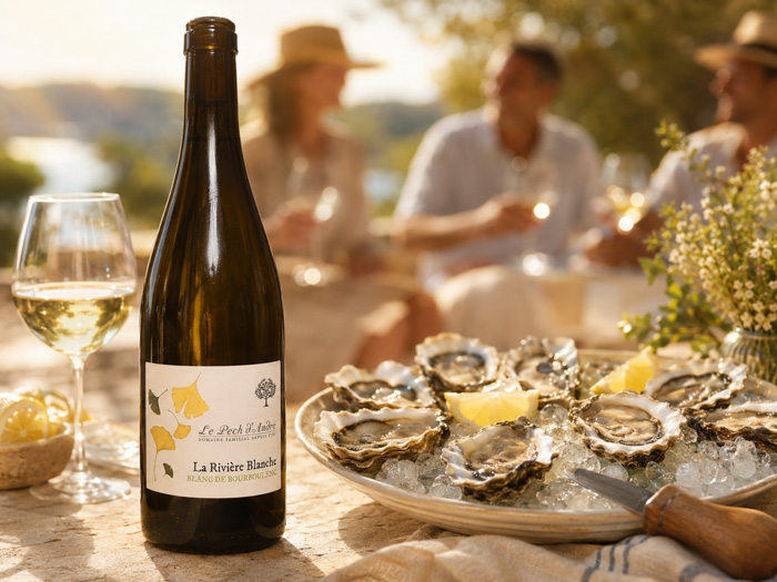 La Rivière Blanche, vin blanc bio idéal pour les huîtres