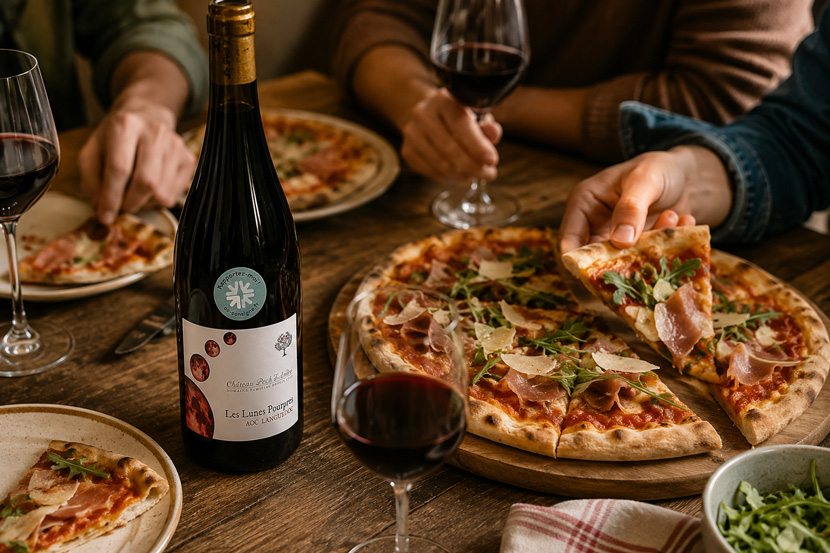 Quel vin avec une pizza ? Les Lunes Pourpres